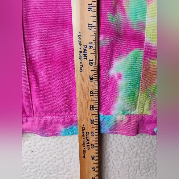 Lola And The Boys Tye Dye Denim Jacket Button Up W/ Pockets Size Small - Picture 9 of 10